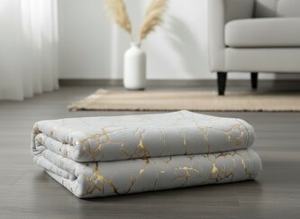 Deka z mikrovlákna FRANCIS šedá/zlatá 150x200 cm MyBestHome