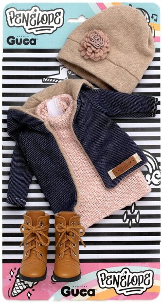Guca P857 obleček pro panenku PENELOPE velikosti 34 cm s botičkami