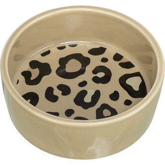 Keramická miska LEO, 0,3 l/ 12 cm, hnědá/leopardí