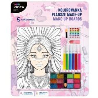 Kolorowanka plansze make-up KIDEA