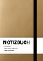 Notizbuch A4 blanko gold - 100 Seiten Soft Cover - FSC Papier