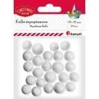 Styropianowe kulki 15/20mm białe 24szt