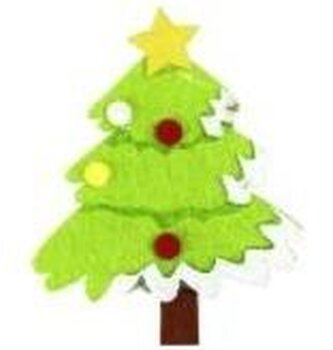 Dekoracje filcowe 3D choinki 60x75mm 4szt