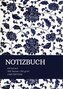 Notizbuch A4 kariert - 100 Seiten Soft Cover floral blau - FSC Papier