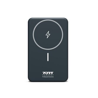 PORT CONNECT bezdrátová powerbanka 10 000 mAh, USB-C PD / USB-A QC, MagSafe kompatibilní, černá