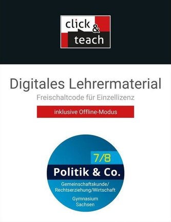 Politik & Co. Neu 1 Sachsen click & teach Box (Karte m. Code)
