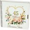 Pudełko drewniane z książeczką 45 rocznica ślubu (15x15x2cm)