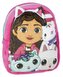 Dětský plyšový batoh Gabby's Dollhouse|Gábinin kouzelný domek: Postavy (objem 3 litry|18 x 22 x 8 cm)