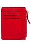 Portfel na karty z suwakiem czerwony