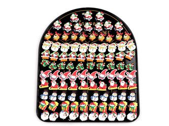 Silikonové magnetky - Vánoce - 10 ks - mix