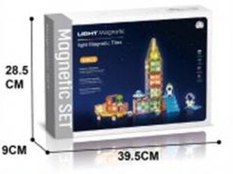 Klocki magnetyczne świecące 63el