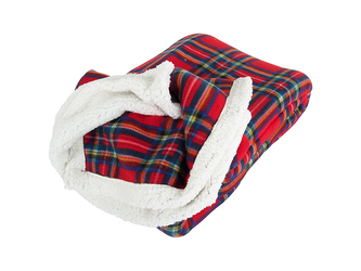 B.E.S. - Petrovice, s.r.o. Deka s beránkem Buffalo 150x200 - Káro červeno-zelené