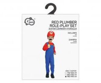 Strój dla dzieci Czerwony hydraulik 130/140cm