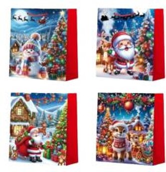 Torebka prezentowa S Boże Narodzenie mix