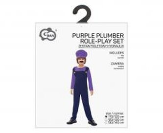 Strój dla dzieci Fioletowy hydraulik 110/120cm