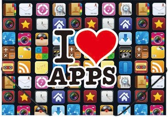 Teczka na gumkę A4 z nadrukiem Apps