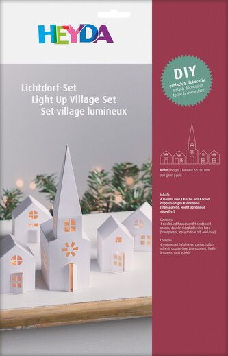 Set pro výrobu papírových domečků a kostela