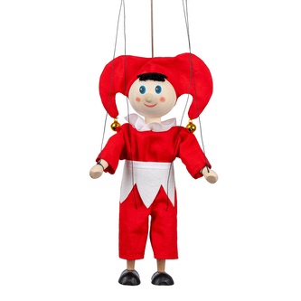 Kašpárek 20 cm, dřevěná loutka