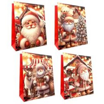 Torebka prezentowa XL Boże Narodzenie szerokie dno