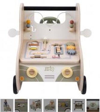 Chodzik pchacz edukacyjny drewniany