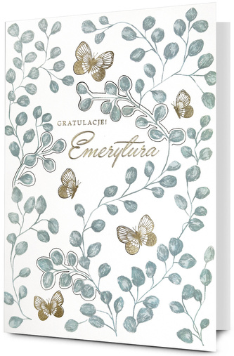 Karnet HM200 Emerytura, liście i motyle HM200-3198