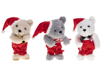 PLUSZAK BN MIS/PIES B/O TANCZY 33CM ROZ FOL