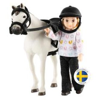 Lalka dżokejka zestaw z koniem