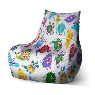 Dětský sedací vak Bean Barevné příšerky: 60 x 70 x 70 cm