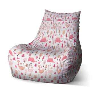 Sedací vak Bean Růžoví dinosauři: 100 x 90 x 45 cm