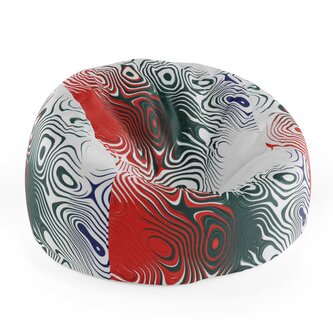 Sedací vak Cocoon Dvoubarevná abstrakce: 115 x 75 cm x 45 cm