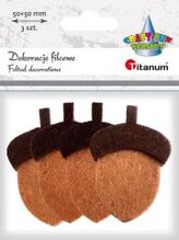 Dekoracje filcowe żołędzie 3D 36x53xmm 4szt