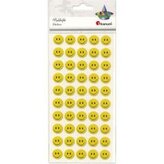 Naklejki wypukłe emotki 15mm żółte 50szt