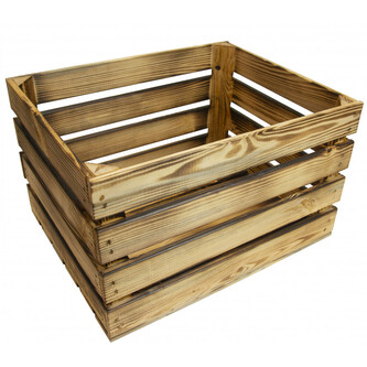 Dřevěná bedýnka 50x40x30 cm, opalovaná