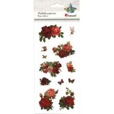 Naklejki papierowe róże 12szt