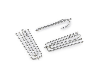 Kovový háček na záclonovky - 15 ks - nikl