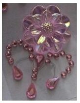 Kryształki samoprzylepne kwiaty 35x50mm róż 8szt