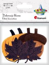 Dekoracje filcowe dynie 3D 50x51mm 6szt