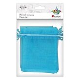Woreczki z organzy turkusowe 9x12cm 6szt