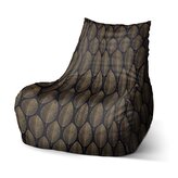 Sedací vak Bean Zlaté listy: 100 x 90 x 45 cm
