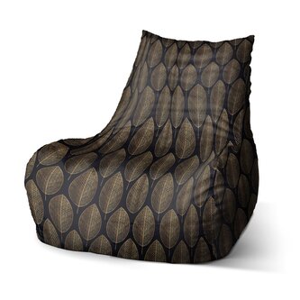 Sedací vak Bean Zlaté listy: 100 x 90 x 45 cm