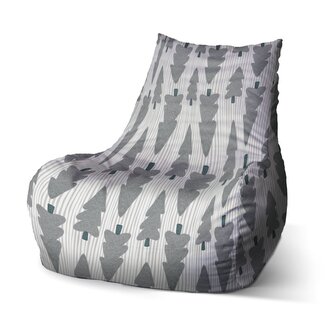 Dětský sedací vak Bean Šedé stromky: 60 x 70 x 70 cm