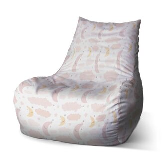 Dětský sedací vak Bean Měsíčky a obláčky : 60 x 70 x 70 cm