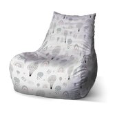 Sedací vak Bean Malované horkovzdušné balony: 100 x 90 x 45 cm