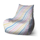 Sedací vak Bean Tříbarevné pruhy: 100 x 90 x 45 cm