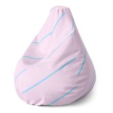 Dětský sedací vak Pear Modré pruhy na růžové: 70 x 95 x 15 cm