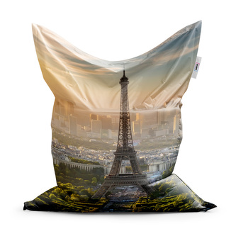 Sedací vak Classic Paříž Eifellova věž Skyline: 200x140 cm