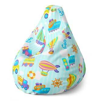 Dětský sedací vak Pear Autíčka: 70 x 95 x 15 cm