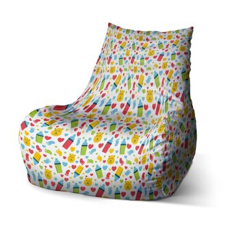Dětský sedací vak Bean Dětské obrázky: 60 x 70 x 70 cm
