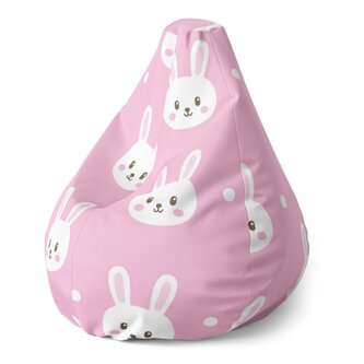 Sedací vak Pear Králíčci: 140 x 100 x 25 cm