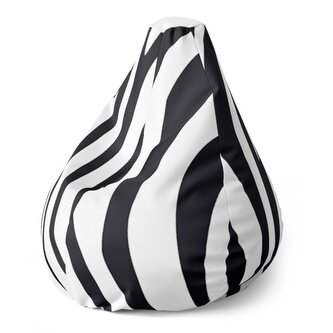 Sedací vak Pear Vzor zebry: 140 x 100 x 25 cm